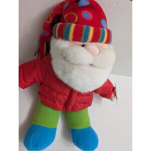 Santa Stuffed Toy Walmart Dan Dee Snowflake Friends puffer jacket fleece 14" Y2K